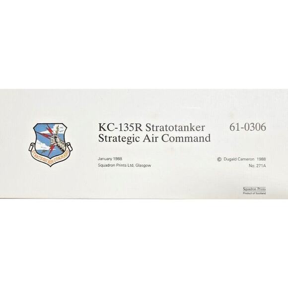 1988 KC-135E Stratotanker Plane US Usaf Military Issued Print 17" x 11.5" WH - Picture 4 of 4